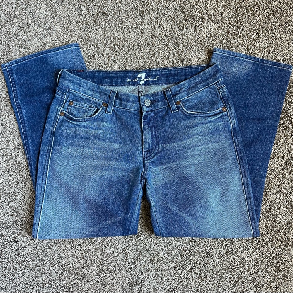 7 For All Mankind Women's Crop “A” Pocket
